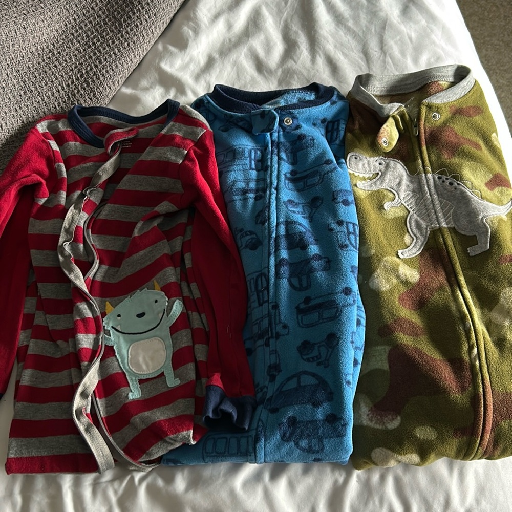 3t footed pajamas